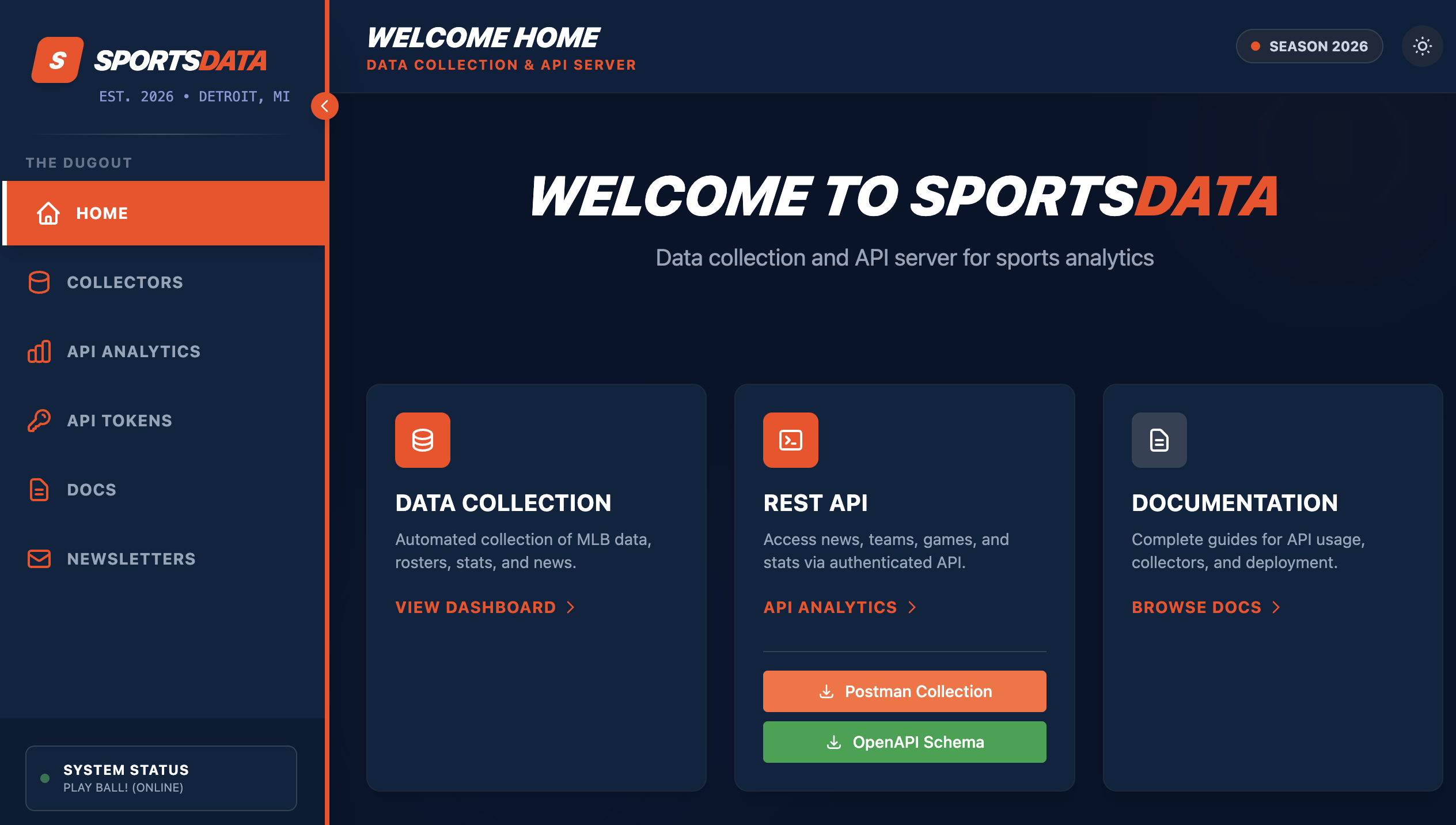 Sports Data API